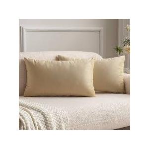 MIULEE Velvet Cushion Covers Soft Decorative Square Throw Pillow Case Pillowcases for Livingroom Sofa Bedroom with Invisible Zipper 12"x20" 30cm