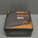 MIKKUPPA M14x1.5 Wheel Spike Black Lug Nuts, 32pcs Black Spike Lug Nuts 14mmx1.5 Solid 4.4" Tall Acorn Lug Nut with 1 Socket Key Replacement for Chevy Silverado 1500 2500 3500, F-150 F-250 F-350
