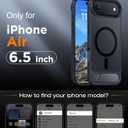 Temdan Designed for iPhone Air Case, [Built-in Invisible Kickstand][Compatible with MagSafe][Military Grade Shockproof] Slim Translucent Matte Phone Case for iPhone 17 Air 6.5 inch (Black)