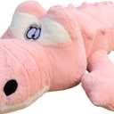 Alligator Plush Pillow, 67 inch Alligator Stuffed Animal, Home Decoration Christmas Valentines Birthday Gift for Boys Girls Adults Kids (Pink)