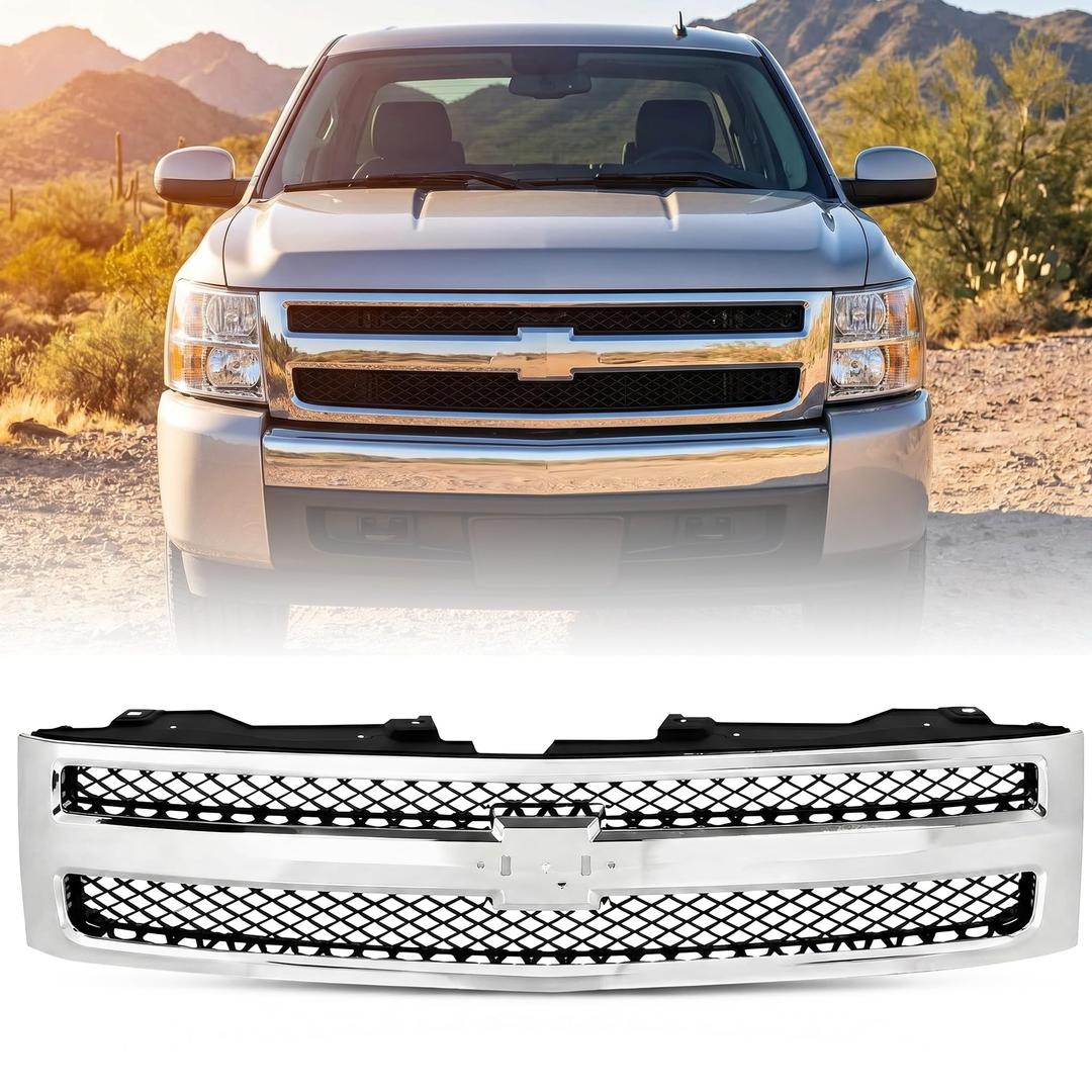 Front Grille Grill For 2007-2013 Chevrolet Silverado 1500 Pickup Truck