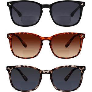 Yogo Vision Bifocal Reading Sunglasses Men Women Classic Retro UV400 Sun Readers Lightweight Outdoor Eyewear
