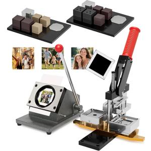 2x2in Magnet Maker Machine Square for Family Activities Souvenir Collection | Square - Creates 200 magnets quickly - Sturdy - quality materials - Ergonomic - easy to use, Magnet Maker Kit