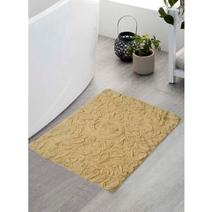 Home Weavers Bell Flower Collection 17"x24" Rectangle 100% Cotton Tufted Bath Rugs, Extra Soft and Absorbent Bath Rugs, Non-Slip Bath Mats, Machine Washable, Bathroom Bath Mats for Floor, Yellow