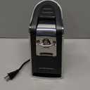 Hamilton Beach Smooth Touch Electric Automatic Can Opener with Easy Push Down Lever, Eliminates Sharp Edges, Opens All Standard Size and Pop Top Cans, Extra Tall, Black and Chrome (76606AG)