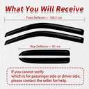 4PC Rain Guards for 04-14 Ford F150 SuperCab Extended Cab Window Visors for Vehicles w/ 2 Full-Size Front Doors & 2 Half-Size Rear Doors Deflectors Sun Shades Vent Tape On Out Channel