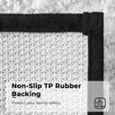 GRANNY SAYS Microfiber Bathroom Rugs Non Slip Washable, Water Absorbent Bathroom Mats for Tub Non Slip, Soft Bath Mats for Floor & Shower, Bath Rug, 16" x 24", Black Bath Rug