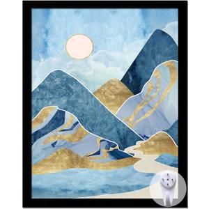 Black Picture Frame, 11x14 Picture Frame for Photo Poster Canvas Certificate Document Display Horizontally or Vertically High Transparent Wall Gallery(Size 11 x 14 inches)