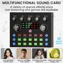 Podcast Equipment Bundle, Recording Studio Package with Podcast Microphone and Voice Changer, Live Sound Card - Audio Interface for Laptop Computer Vlog Living Broadcast Live Streaming YouTube TikTok
