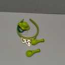 Halloween Costume Accessory Set with Green Antenna Headband and Silicone Nose Piece, Cosplay Party Dress Up Kit (Green and Gold)