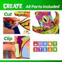 JUNKO Create Your Own Alien Craft Set | Build and Color STEAM Toy for Kids | Boys & Girls Ages 610 | Fun for Parent & Child | Rainy Day Activity