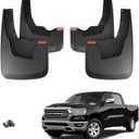 Mud Flaps for 2019 2020 2021 2022 2023 2024 RAM 1500 New Body Style/Non-Classic Model/Only Fits with OEM Fender Flares/Not for TRX Model/No Drill All Weather Mudflaps Splash Guards for Trucks