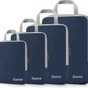 Gonex Compression Packing Cubes, 4pcs Expandable Storage Travel Luggage Bags Organizers (Purplish Blue)