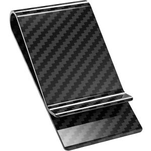 Travelambo Carbon Fiber Money Clip Front Pocket Wallet Minimalist Wallet Slim Wallet Credit Card Holder