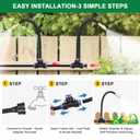 Drip Irrigation System, 2026-Upgrade 100Ft 1/4" Garden Watering System with 24 Pcs 360 Adjustable Copper Nozzles, DIY Kit for Garden, Lawn, Greenhouse, Raised Beds & Outdoor Plants