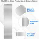 8 x 36 Inches Door Kick Plate with Screws, 2 Sets Satin Aluminum Kick Plates for Interior/Exterior Doors - Anti-Scratch Protection for Wood Metal Doors (2 Sets)