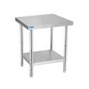 Stainless Steel Table for Prep & Work with Undershelf 18 x 24 Inches NSF Metal Commercial Kitchen Prep Table with Adjustable Under Shelf Worktable for Restaurant Home Outdoor