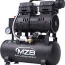 MZB 2.4 Gallon Ultra Quiet Air Compressor 110V/60Hz 1.0HP 5.65CFM, MAX 115PSI Steel Tanks Oil-Free 68dB Noise Level Air Compressor for Spray Painting, Auto Repair, Carpentry Decoration