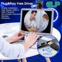 ELP 16 Megapixel USB Camera Module with 75degree No Distortion Lens 3496P 6K Embedded Webcam Board for Computer 16mp CMOS IMX298 USB2.0 Video Raspberry Pi Web PC Camera for 3D printer Bar/QR Code Scan