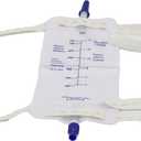Leg Bag Urinary Drainage Bag, 750ml, Anti-Reflux Valve, Cloth Straps, Easy Flip Drain (Pack of 10)