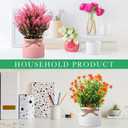 Cindeer 24 Pcs Large Artificial Potted Flowers Fake Potted Plants for Home