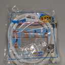 1 Pcs Universal 20mm0.0656 ft screw mouth fully automatic washing machine inlet pipe, water supply hose, extended water connection pipe (1.5 m/ 4.92 ft)