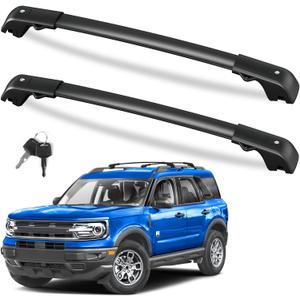 FengYu 300lb Lockable Roof Rack Cross Bars Compatible with Ford Bronco Sport Base & Big bend & Outer Banks & Badlands & First Edition 2021-2026 Aluminum Crossbars Rails Cargo Racks Luggage
