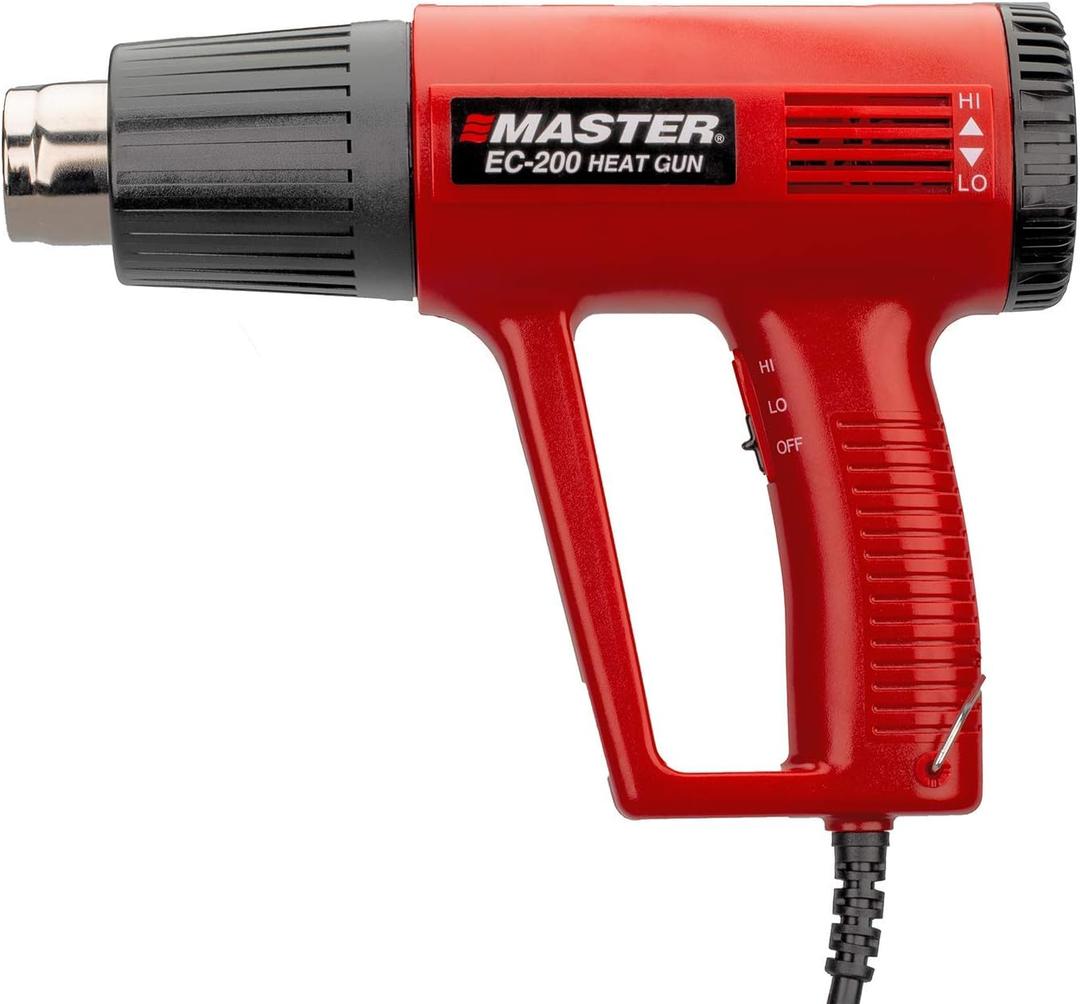 Master Appliance EC-200 Variable Temperature Heat Gun, Hot Air Gun, 120V, 10 Amps, 1200W, for shrink wrap, wire connectors, shrink tubing, crafts, stripping paint
