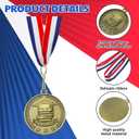 Ecation 16 Pcs Outstanding Student Scholastic Metal Medals Scholastic Award Medals with Ribbons Academic Award Prize Gift for Education, Recognition, Achievement