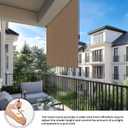 Grandekor Outdoor Roller Shade, 6' W x 6' H, Patio Roll Up Shade, Cordless, Outdoor Privacy Screen, Aluminum, Mocha