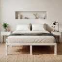 14 in Bamboo Platform Bed Frame with Tall Headboard, Queen