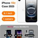 TORRAS Stronger Magnetic & Shockproof for iPhone 17e Case/iPhone 16e Case, Fit for MagSafe, 16FT Military Grade Drop Protection, Slim Anti-Scratch Translucent Phone Case for iPhone 17e, Black