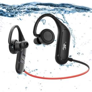 Waterproof Earbuds for Swimming, Swimming Headphones with mp3 Playback, IPX8 Waterproof, 16Hrs Battery, in-Ear Stereo Bass Wireless Sports Headphones for Swimming