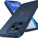 Shockproof for iPhone 16 Pro Case, [Full Camera Protection] [Military-Grade Drop Protection] Protective Anti-Yellow Slim Translucent Skin-Friendly for iPhone 16 Pro Phone Case, Midnight Blue
