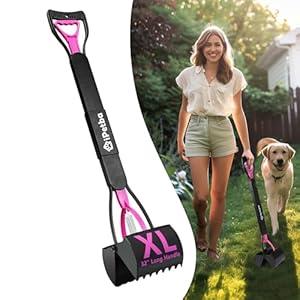 32 inch Pooper Scooper for Large Dogs 2-Pack  Long Handle Dog Poop Scooper for Yard, No Bending Save Back, Ease of Pickup, Grass Friendly, Sturdiness