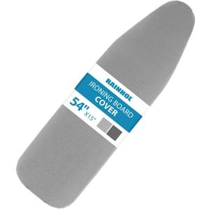 RAINHOL Ironing Board Cover and Pad 15x54, Full Size Extra Thick Padded Iron Board Cover with Aluminum Coated, Non Stick Stain and Scorch Resistant, Elastic Edge, Standard Size, Grey