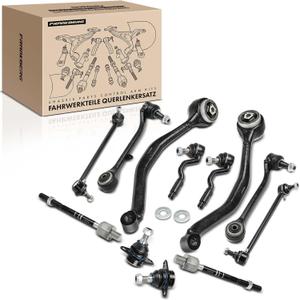 A-Premium Set of 12, Front Lower Forward & Rearward Control Arm, Sway Bar Link, Inner Outer Tie Rod End, Lower Forward Ball Joint, Compatible with BMW E83 Series - X3 2007 2008 2009