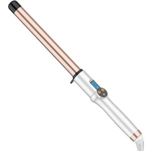 1 Inch Extra Long Barrel Curling Wand, Ceramic Tourmaline Curling Wand Professional Dual Voltage with Adjustable Temperature