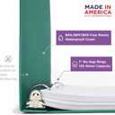 Carstens 1-Inch Heavy Duty 3-Ring Binder - Side Opening, Teal, Durable Plastic, Precision No-Gap Rings, Waterproof Cover, No Pockets, Holds 125 US Letter Sheets, BPA-Free, Made in USA (8711-3R)
