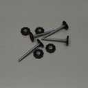 4 Pack Baby Gate Replacement Parts Threaded Spindle Rod 8MM(M8), Screw Bolts Hardware Kit for Pet & Dog Pressure Mounted Safety Door & Stair Gates (a Black) (90MM)