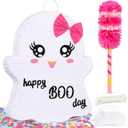 Large Halloween Ghost Pinata - 20"  16.3" Happy BOO Day Design - Halloween Piata Kit Stick, Rope, Blindfold, Confetti for Trick-or-Treating Party & Kids' Events