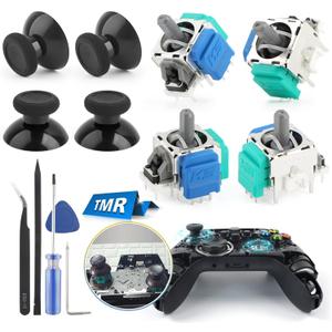 4Pack Joysticks for Xbox Series S/X TMR Electromagnetic Joystick Replacement for Xbox Series S/X Controller Anti-Drift Sticks with Thumbstick Accessories Parts with Repair Tools