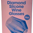 Wine2Go Diamond Silicone Wine Glasses 9oz