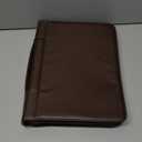 STYLIO Walnut Zipper Padfolio Portfolio Binder w/Carrying Handle | Organizer for Documents, iPad, Tablet, Notebook | Business Leather Binder for Men Women (No 3-Ring Binder)