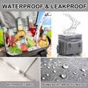 Lunch Bag-Double Deck Insulated Lunch Box for Men Women, Soft Leakproof Thickened Cooler Bag for Work , Picnic, Outdoor, Camping, Travel with 2 Ice Packs (Gray15L)