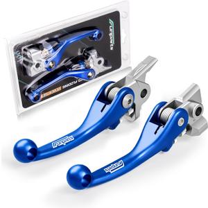 Funparts Dirt Bike Brake Clutch Lever Set,Pivot Adjustable Titanium Alloy for FE501 FE501S FE450 FE350 FE250 TE125 TE150 TE250i TE300i TX125 FC250 2014-2023 125-450F MC/EX 2021-2023 Blue