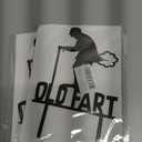 2 x Acrylic Old Man & Woman Birthday Cake Topper - Humor Decoration, Black