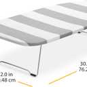 Whitmor Foldable Tabletop Ironing Board with Removable Scorch-Resistant Cover, Metal Mesh Frame, Retractable Hook & Non-Slip Feet, Portable & Easy Storage, for Home, Dorm & Travel, Grey/White Striped