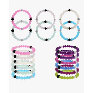 FROG SAC 8 Beaded Bracelets for Girls, Silicone Bracelet Pack for Kids, Cute Bead Bracelets, VSCO Girl Birthday Party Favors for Teens