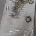 SOFJAGETQ White Blackout Curtains Set - Double Layers Voile Sheer Light Blocking Draperies with Tie-Backs for Bedroom Windows, 52 x 54 inches, Greyish White, 2 Pieces